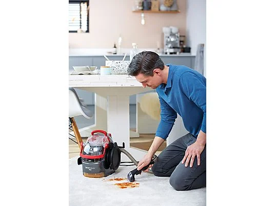 Aspirador sin bolsa - Bissell SpotClean Pro, 750 W, 2.8 l, Limpieza manchas profesional, Negro y Rojo - Imagen 6