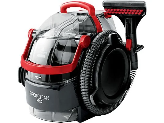 Aspirador sin bolsa - Bissell SpotClean Pro, 750 W, 2.8 l, Limpieza manchas profesional, Negro y Rojo - Imagen 7