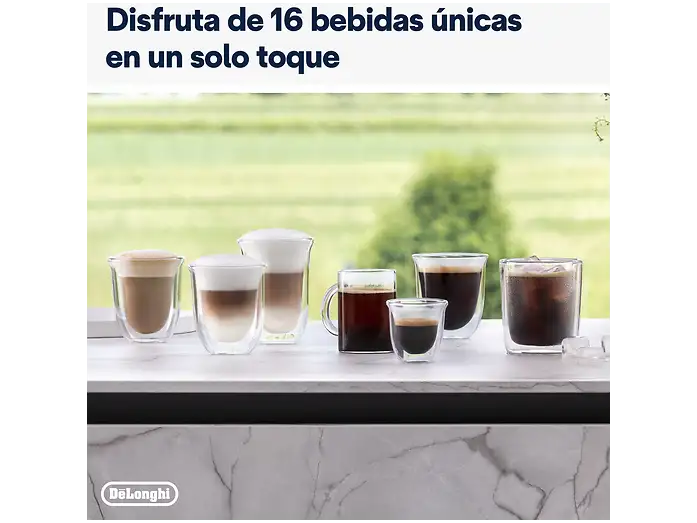 Cafetera superautomática - De'Longhi Rivelia EXAM440.55.G, 1450W, 19 bar, Molinillo integrado, LatteCremaHot, Depósito leche, Táctil, 16 recetas, Gris - Imagen 5