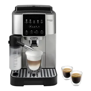 Cafetera superautomática - De'Longhi Magnifica Start Milk, ECAM220.80.SB, 1450W, 15bar, Molinillo integrado,Depósito leche,Táctil, Espumado automático