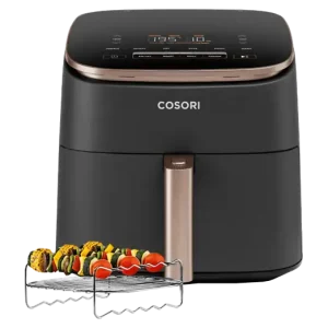 Freidora de aire - Cosori Turbo Blaze Chef Edition, 1725 W, 6 l, Hasta 230 °C, Pantalla táctil, 5 velocidades, Negro