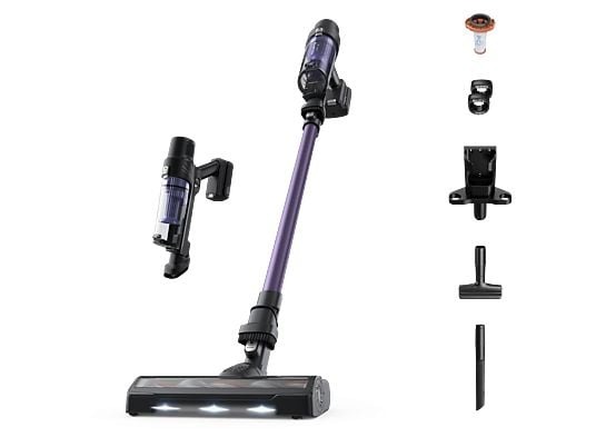 Aspirador escoba - Rowenta X-Pert 7.60 RH6A39, 140 W, Ultraligera, 45 min. autonomía, Depósito 0.44L, Accesorios, Púrpura