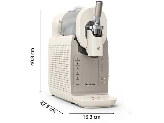 Heladera - Moulinex Freezi MJ803, Heladera 16 en 1, Helados y bebidas heladas al momento, 5 Programas automáticos, Silenciosa, 8 Raciones, Blanca - Imagen 10