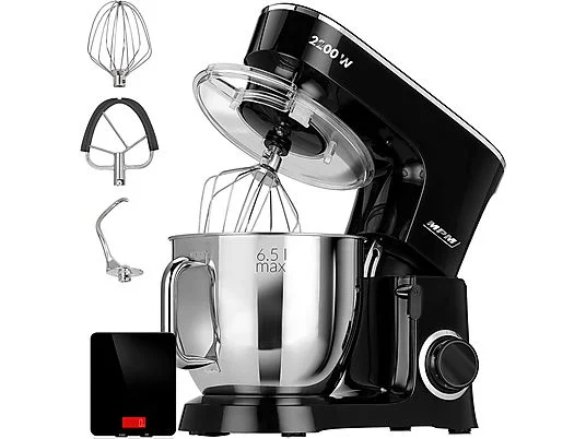 Batidora de repostería - MPM MRK-19B, 2200 W, 6 velocidades, Acero Inoxidable / Negro