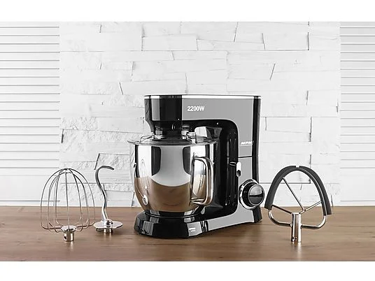 Batidora de repostería - MPM MRK-19B, 2200 W, 6 velocidades, Acero Inoxidable / Negro - Imagen 4