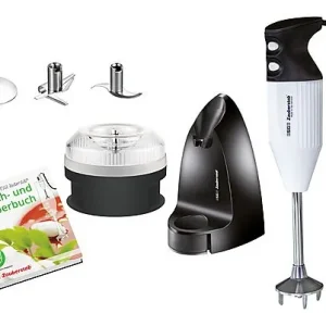 Batidora de mano - ESGE 99205, 180 W, 2 velocidades, Negro, Blanco