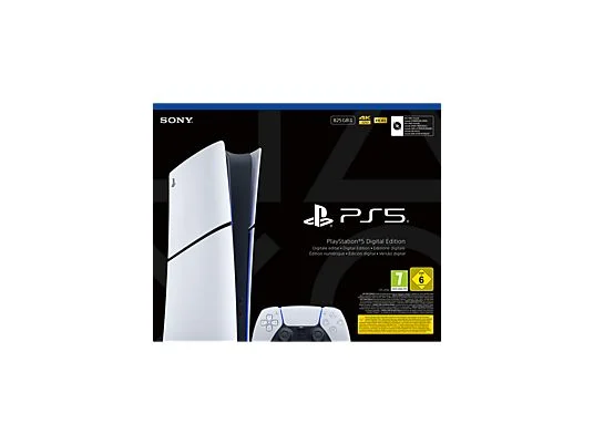 Consola - Sony PS5 Slim Digital Edition, 825 GB SSD, 4K, 1 mando, Chasis E, Blanco - Imagen 2