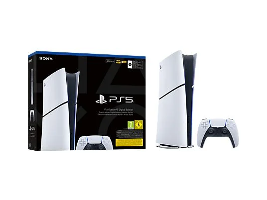 Consola - Sony PS5 Slim Digital Edition, 825 GB SSD, 4K, 1 mando, Chasis E, Blanco - Imagen 4