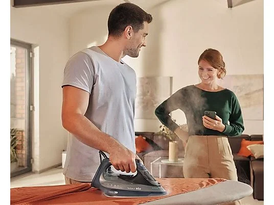 Plancha de vapor - BRAUN 0127409002, 260 g/ming/min, 330 ml, Azul oscuro - Imagen 5